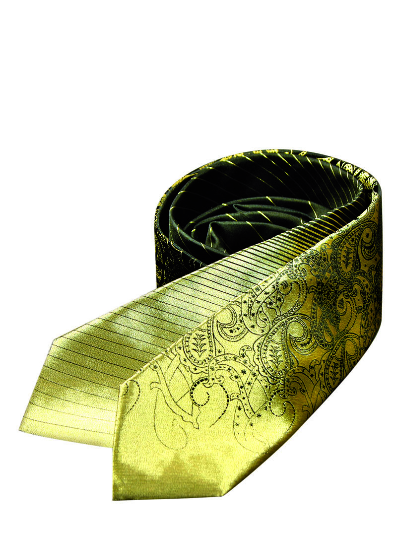 ties woven with real gold yarn and silk