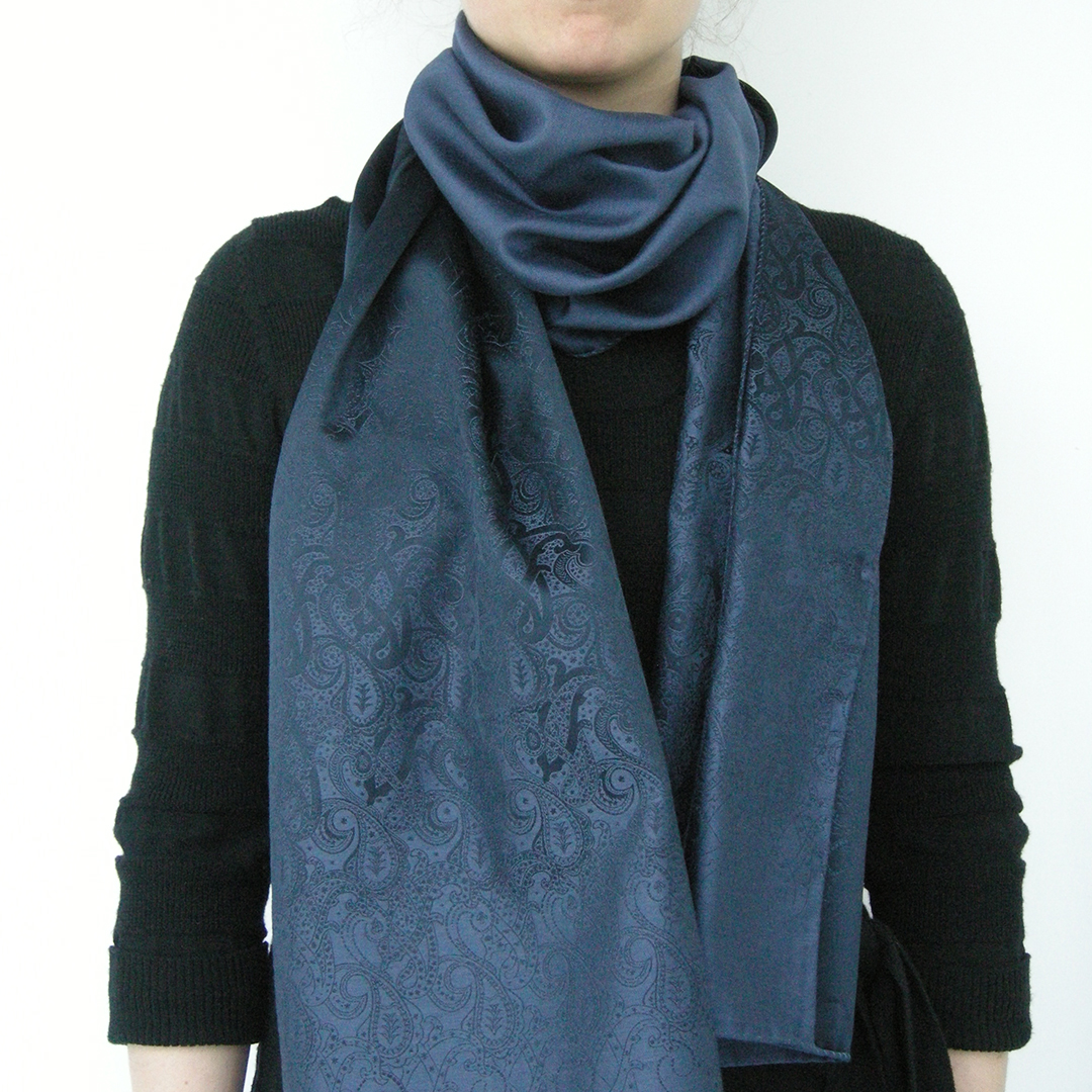woven scarf, paisley